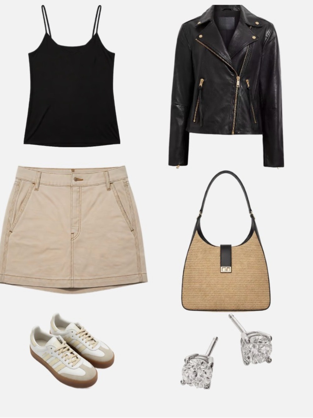 Casual White Button-Front Mini Skirt